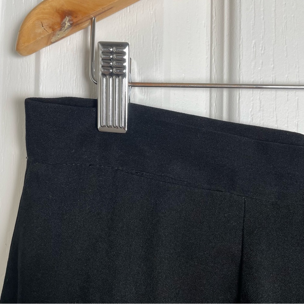 Vintage 90s Whimsigoth Faux Suede Midi Skirt Women’s 16 Black Long Pencil Pocket - Picture 5 of 15